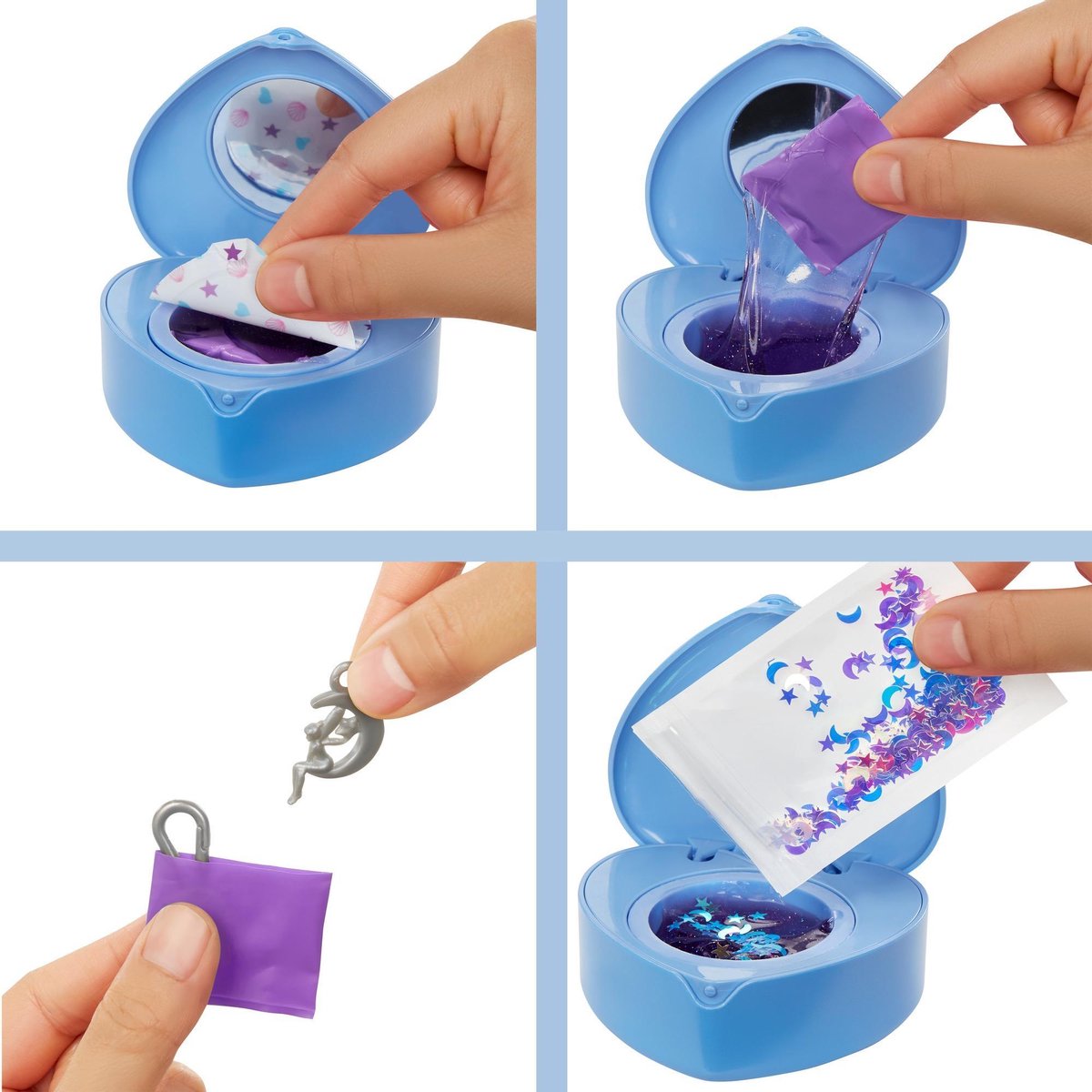 Barbie verrassingspop Color Reveal meisjes blauw 15 delig