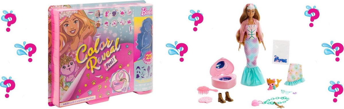 Barbie verrassingspop Color Reveal meisjes paars 15 delig