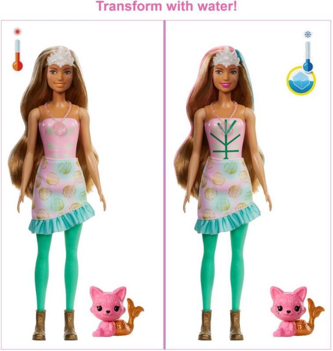 Barbie verrassingspop Color Reveal meisjes paars 15 delig