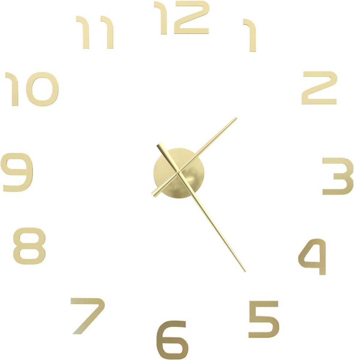 Vidaxl 3d-wandklok 100 Cm Xxl Modernkleurig - Goud