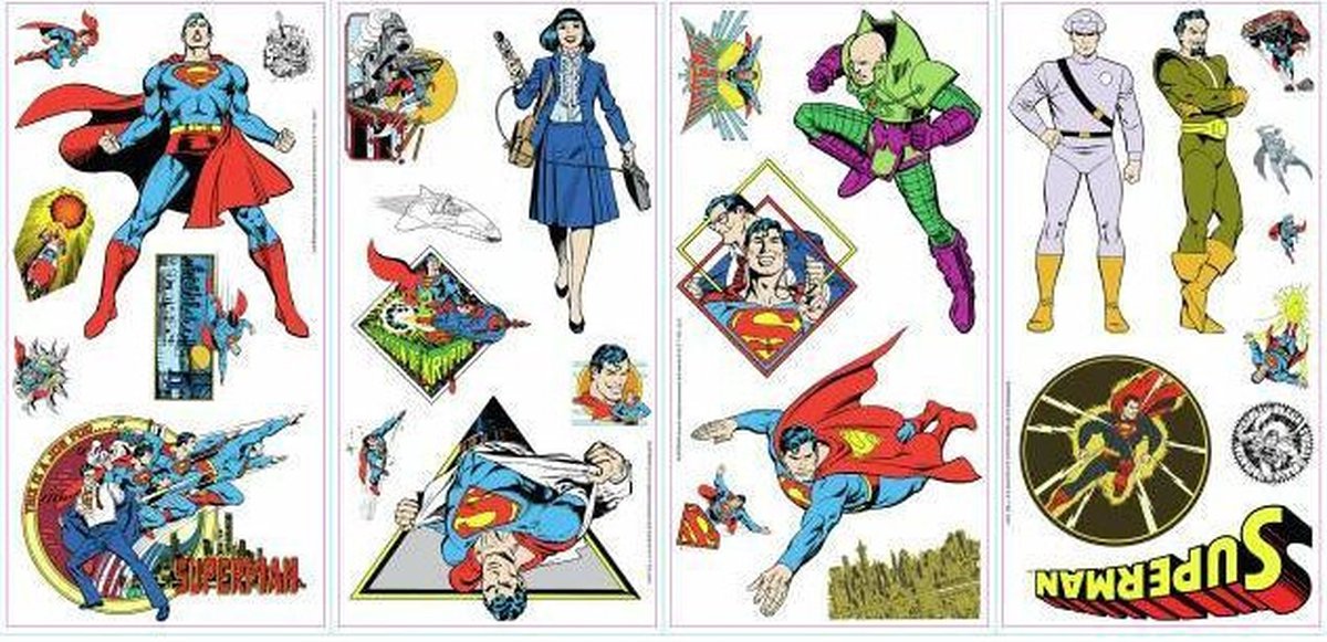 RoomMates muursticker Superman Classic junior vinyl 29 delig