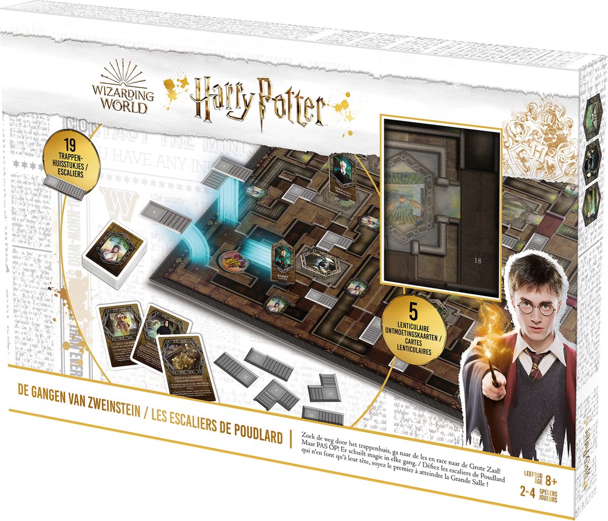 Harry Potter bordspel De gangen van Zweinstein bruin 92 delig