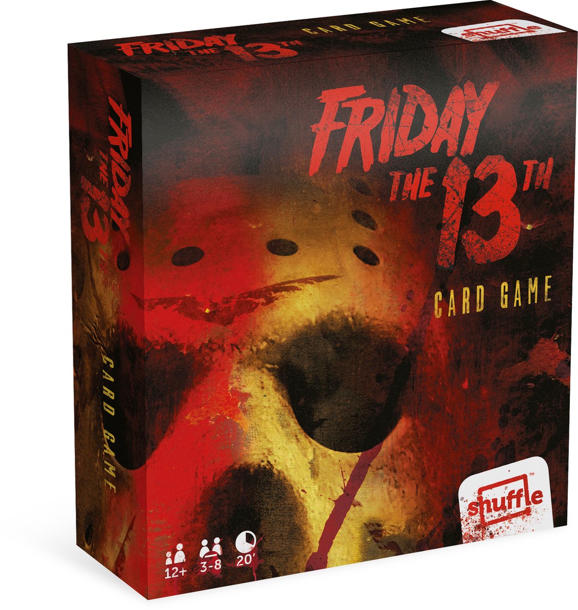 Shuffle horror kaartspel Friday the 13th rood/grijs 115 delig