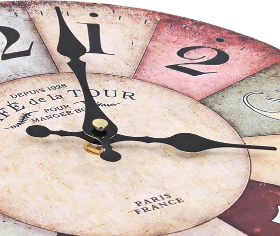 Vidaxl Wandklok Vintage-stijl 30 Cm Meerkleurig