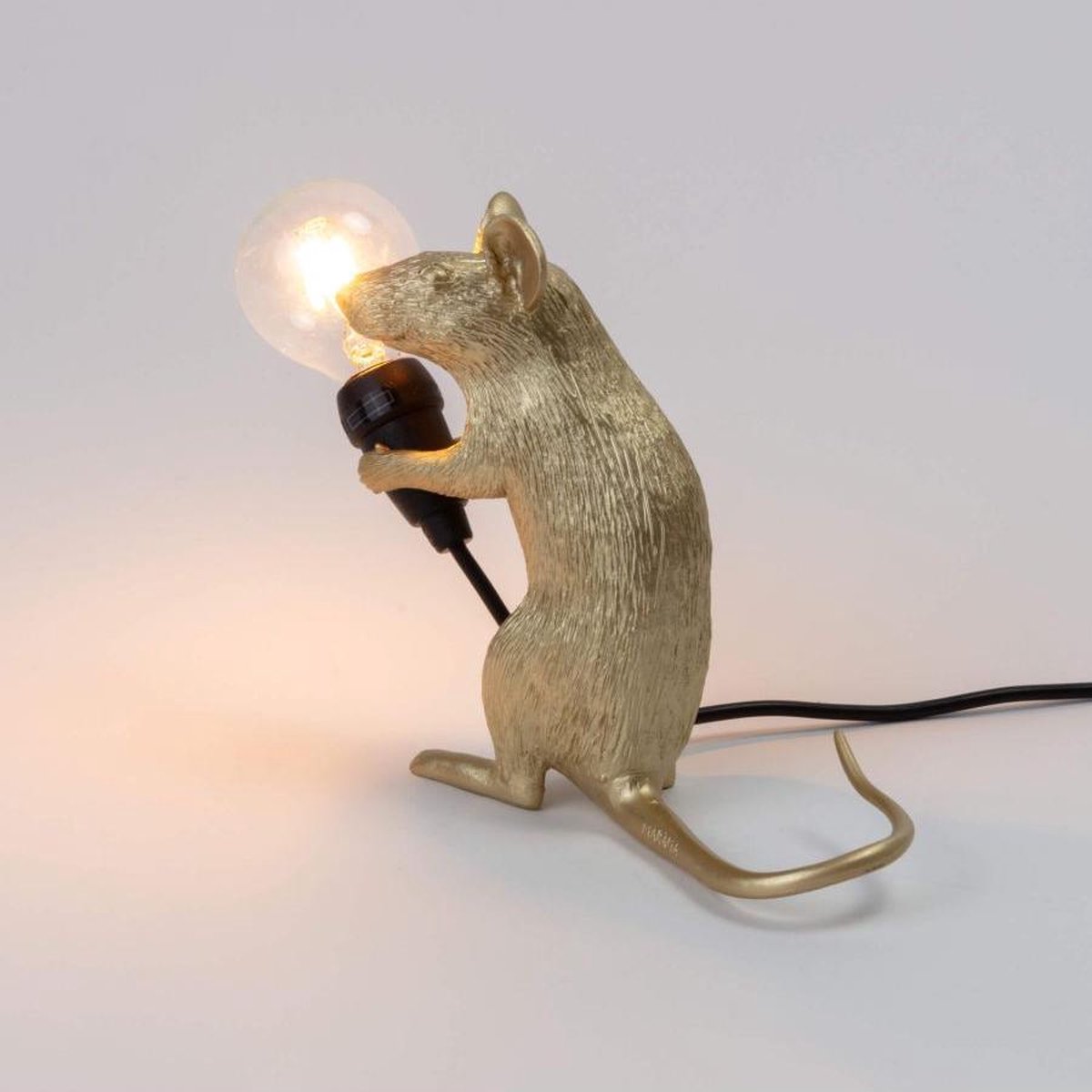 Seletti Mouse Lampresin Standing - Goud