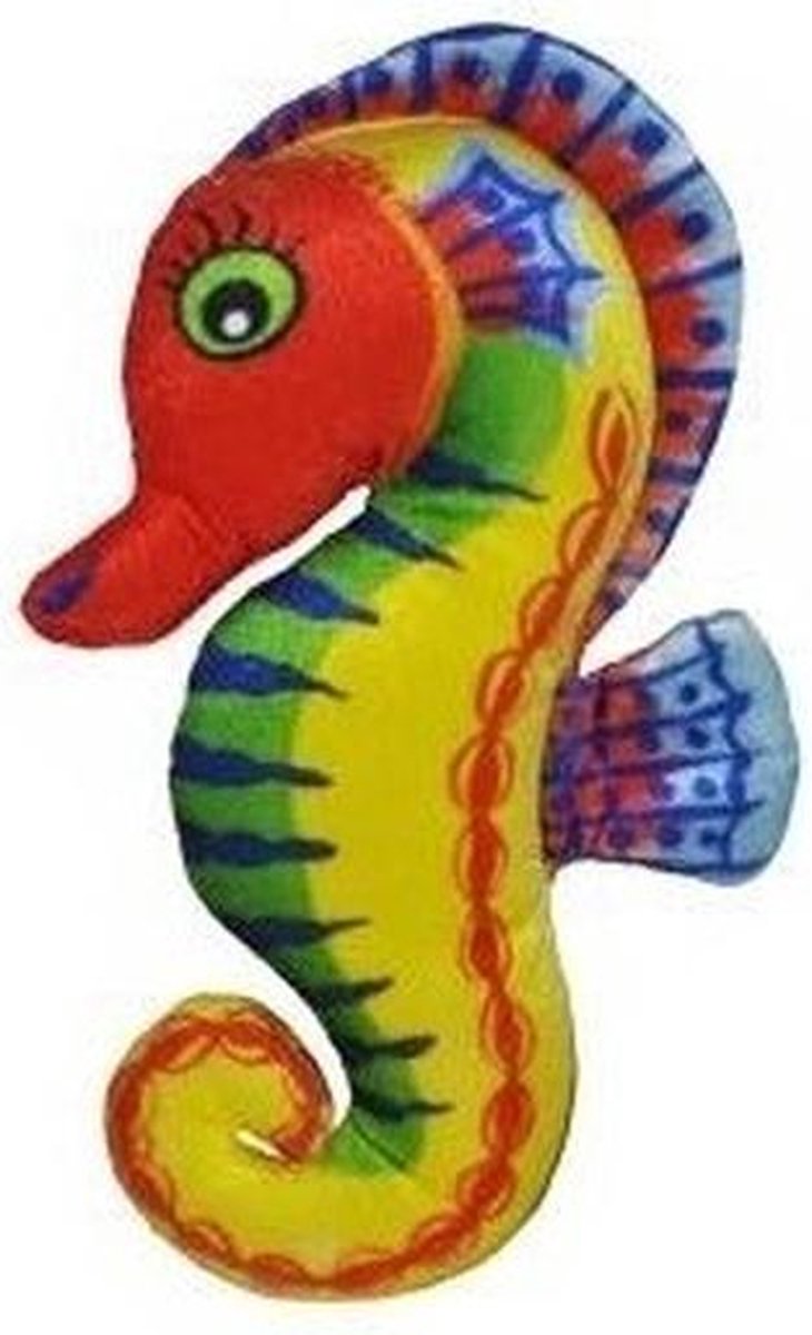 Setje Van 3 Zeepaardjes Knuffels Geel, En Groen Van 27 Cm - Blauw