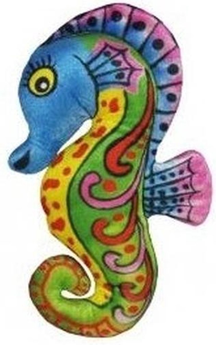 Setje Van 3 Zeepaardjes Knuffels Geel, En Groen Van 27 Cm - Blauw