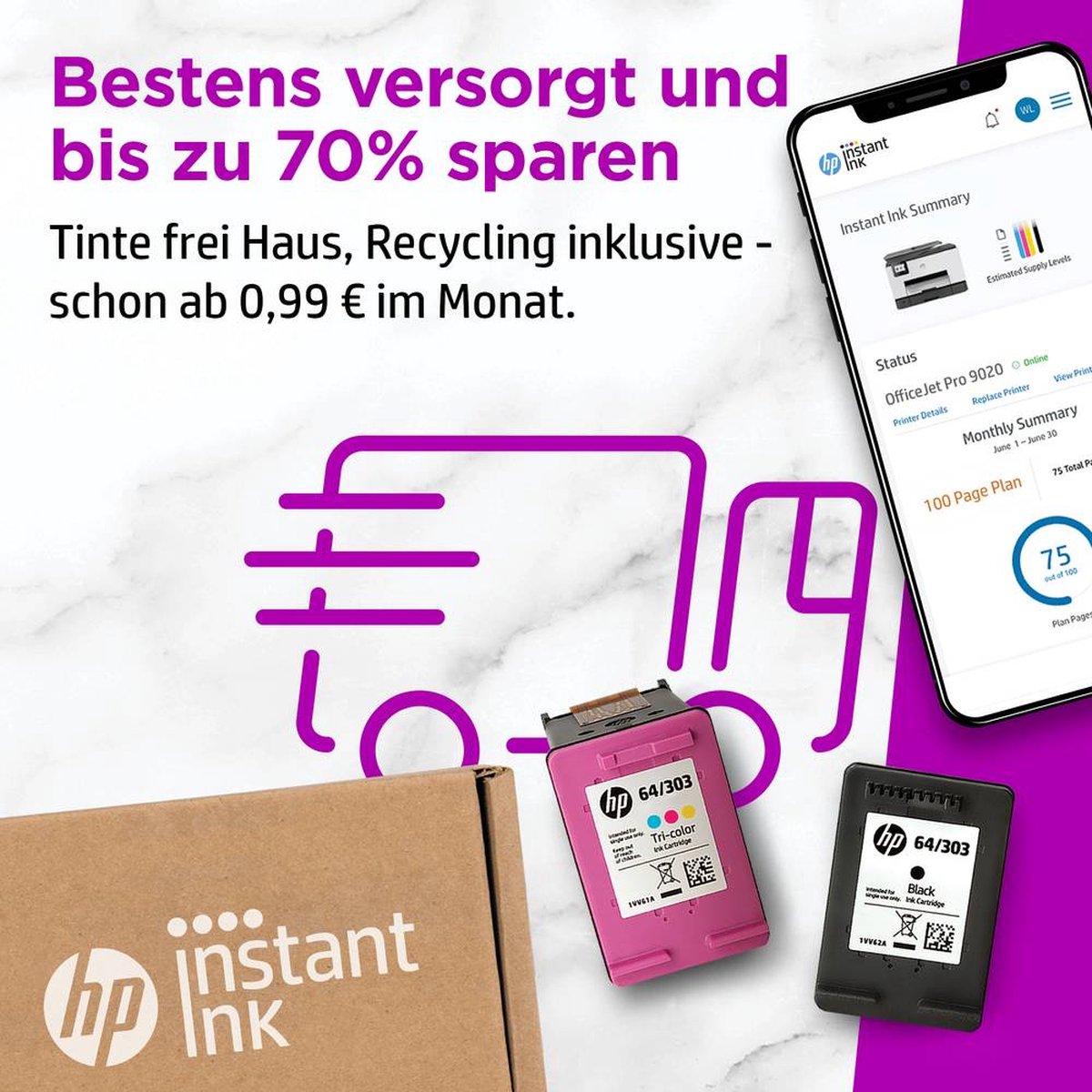HP 903 Cyaan (T6L87AE)
