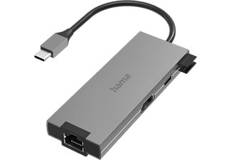 Hama USB-C-hub met 5 poorten - Grijs