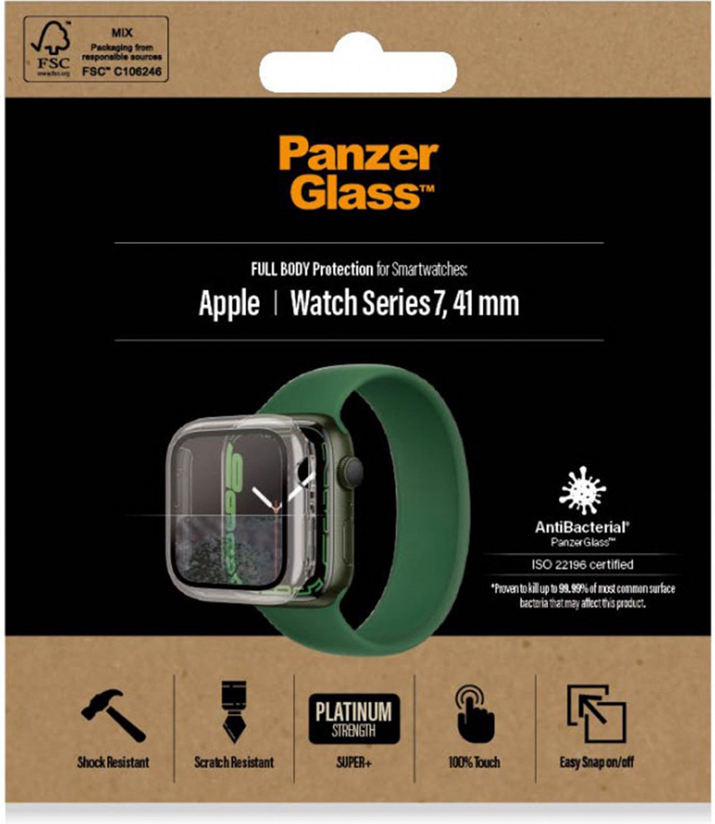PanzerGlass Full Body Apple Watch Series 7 41mm Screenprotector Glas