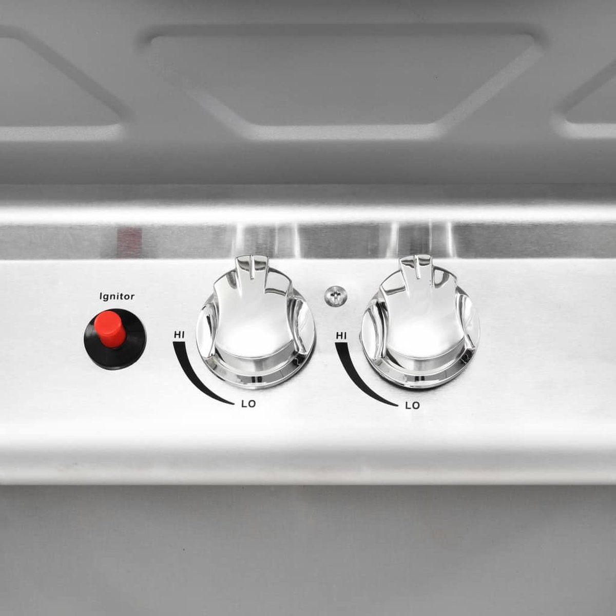 Vidaxl Gasbarbecue En Grill Met 2 Kookzones Roestvrij Staal Zilver - Silver