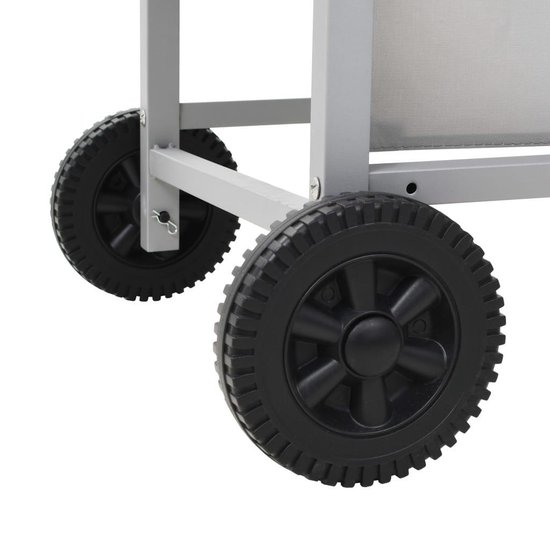 Vidaxl Gasbarbecue En Grill Met 2 Kookzones Roestvrij Staal Zilver - Silver