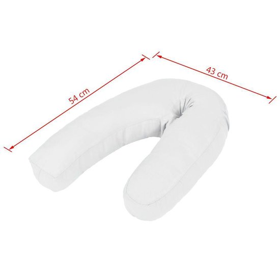 Vidaxl Zwangerschapskussen J-vormig 54x43 Cm - Wit