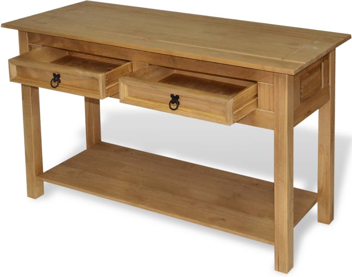 Vidaxl Wandtafel Mexicaans Grenenhout Corona-stijl 90x34,5x73 Cm - Bruin