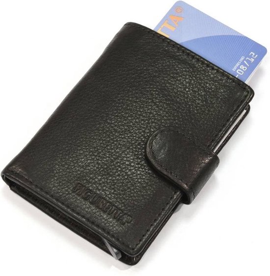 Figuretta Leren Rfid Card Protector Creditcardhouder Nappa - Zwart