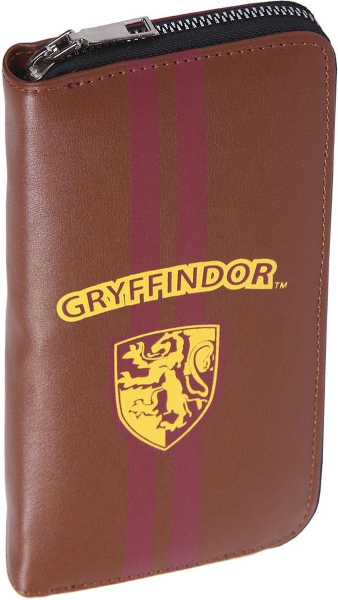 Harry Potter portmonnee Gryffindor junior 19 cm PU/rood - Bruin