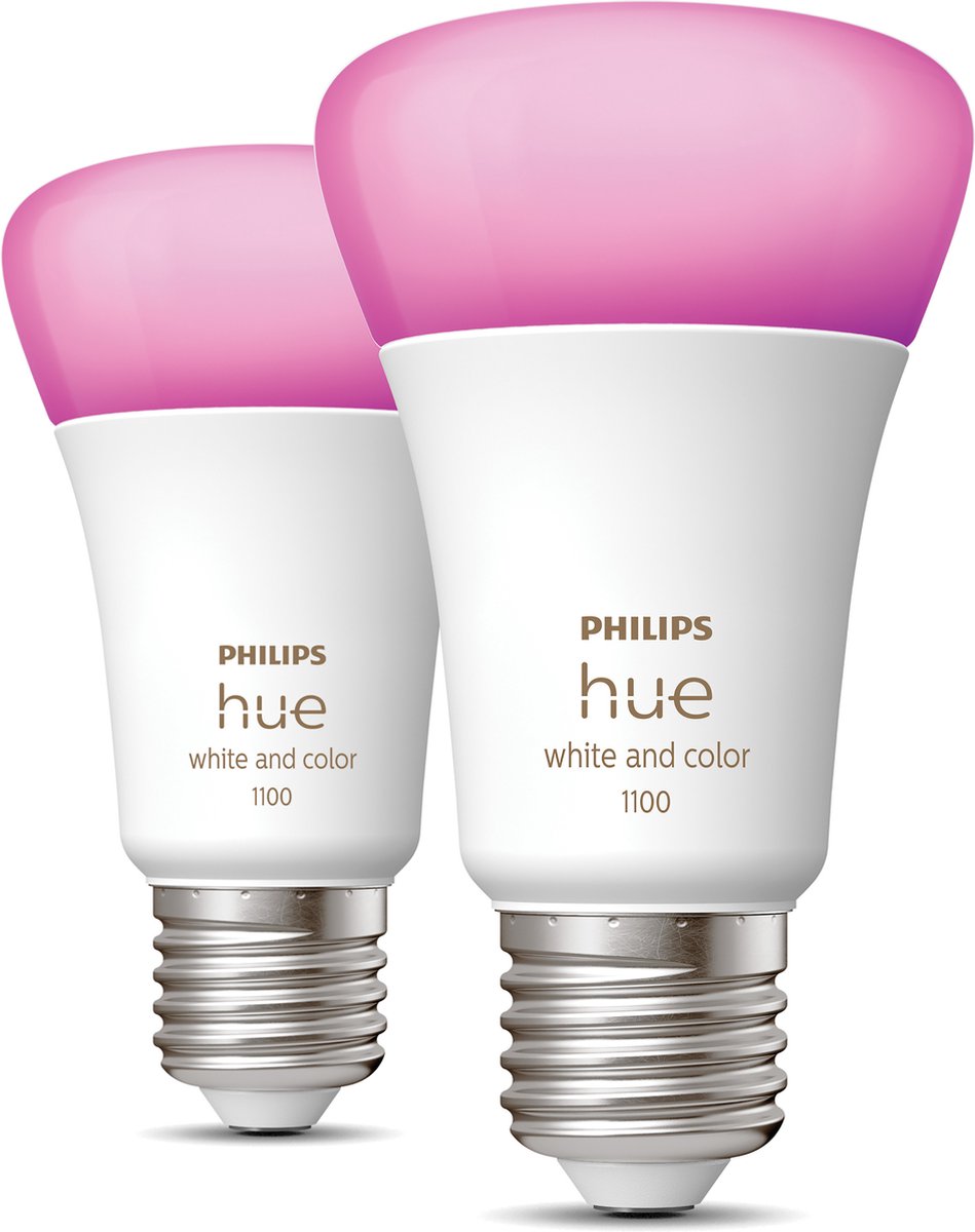 Philips White & Color E27 10.5W Duo pack