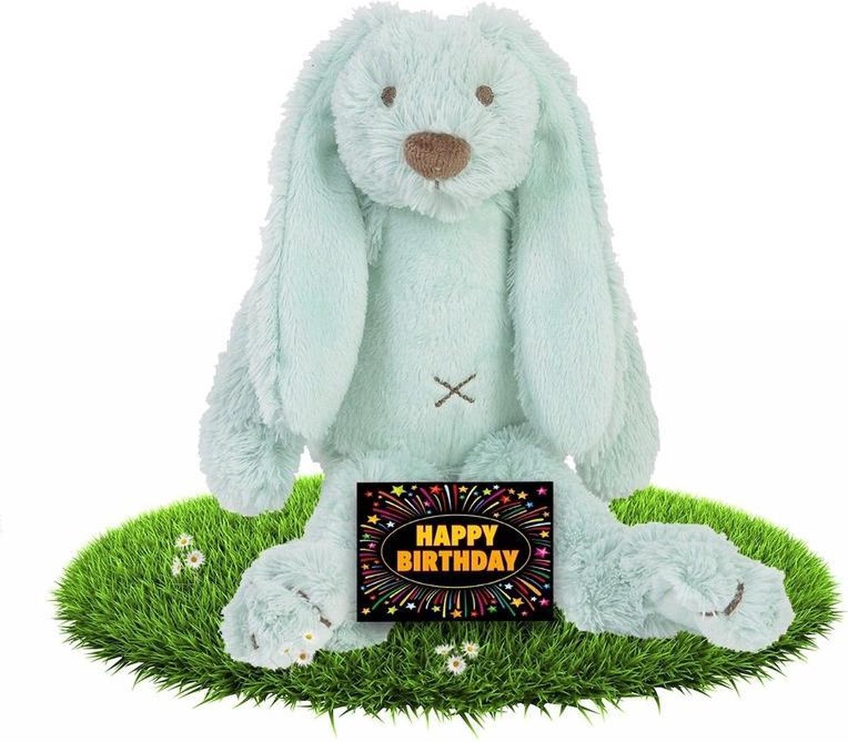 Happy Horse Verjaardag Knuffel Konijntje Richie Mint 28 Cm - Incl. Gratis Verjaardagskaart - Groen