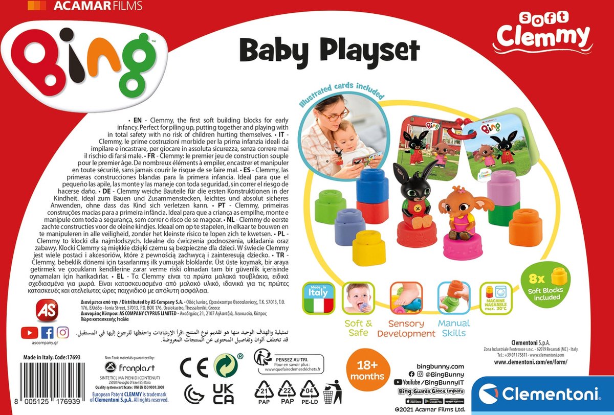 Clementoni stapelblokken Bing junior 11 delig