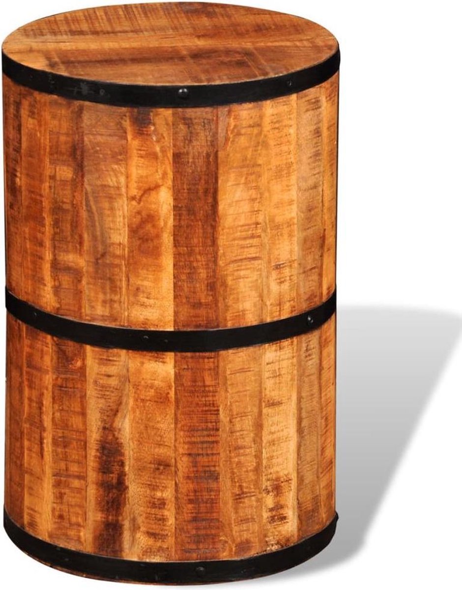 Vidaxl Barkruk Ruw Mangohout - Bruin