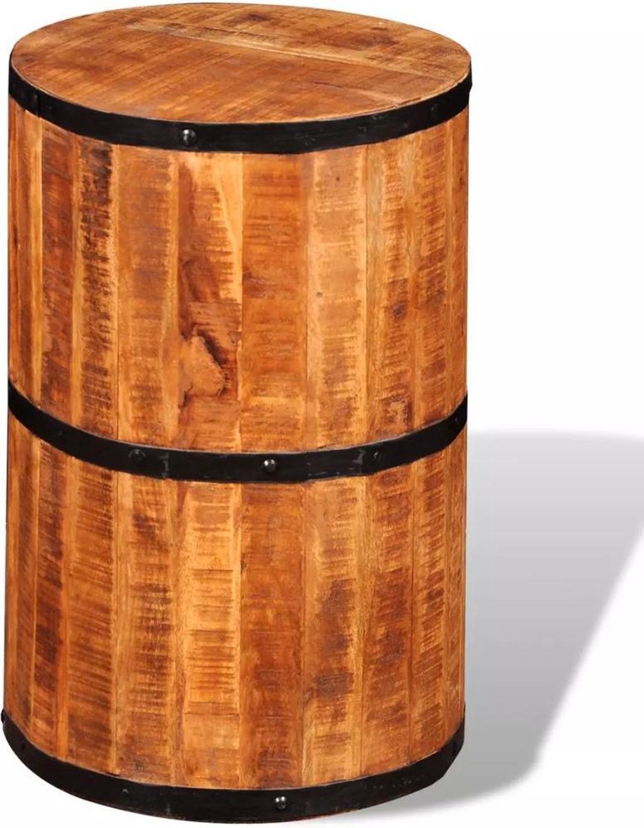 Vidaxl Barkruk Ruw Mangohout - Bruin