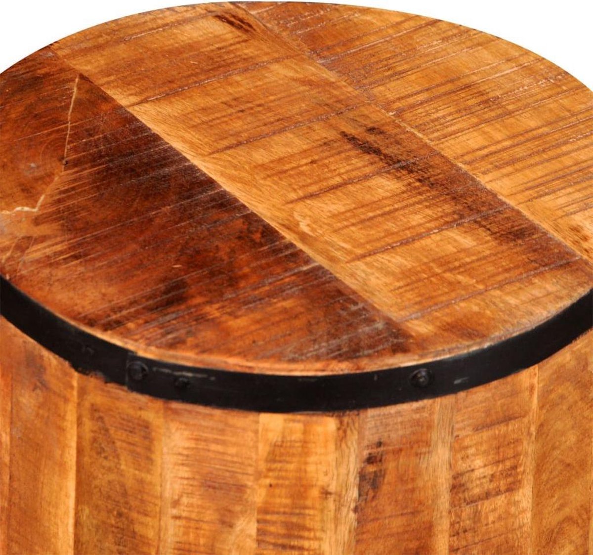 Vidaxl Barkruk Ruw Mangohout - Bruin