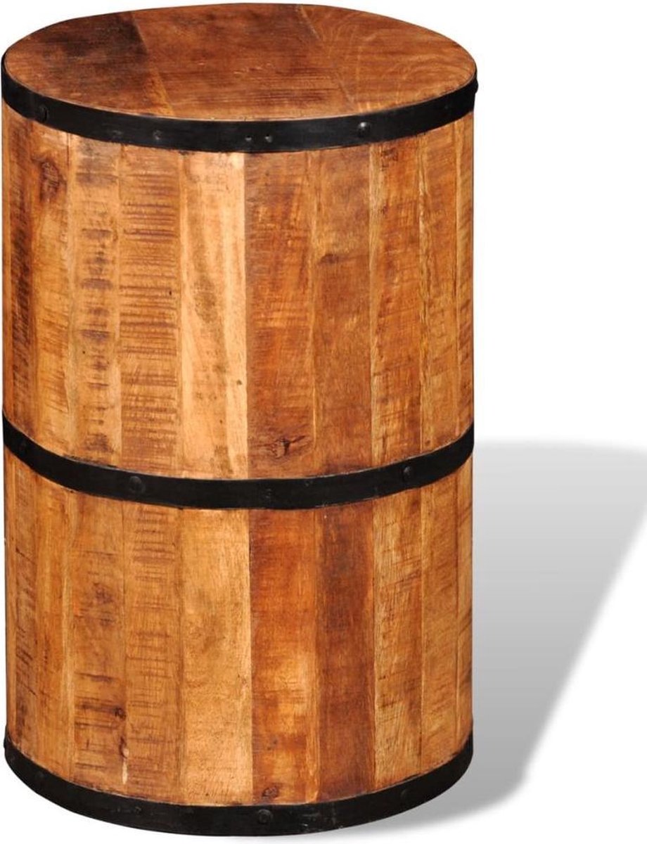 Vidaxl Barkruk Ruw Mangohout - Bruin