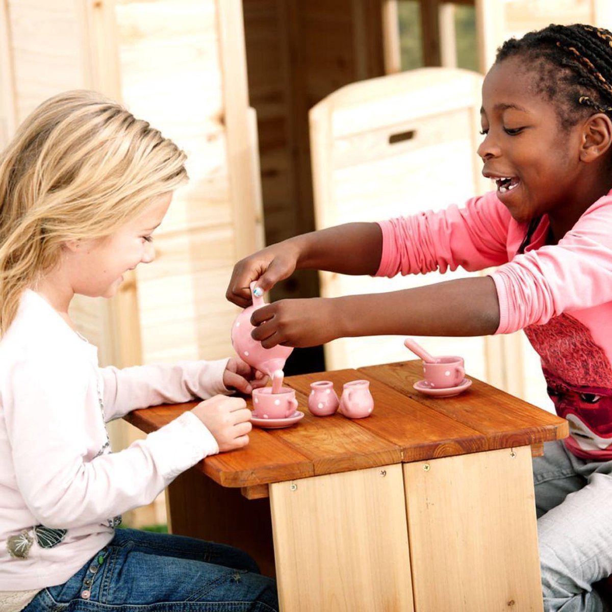 axi picknicktafel ZidZed 45 x 80 x 45 cm blank - Bruin