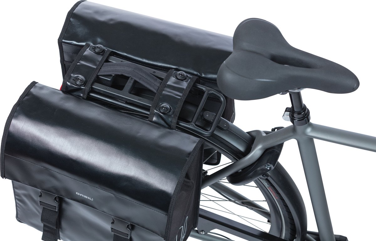 Basil Dubbele Fietstas Urban Load Mik 48-53l - Black/black - Zwart