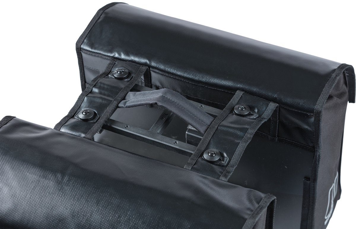 Basil Dubbele Fietstas Urban Load Mik 48-53l - Black/black - Zwart