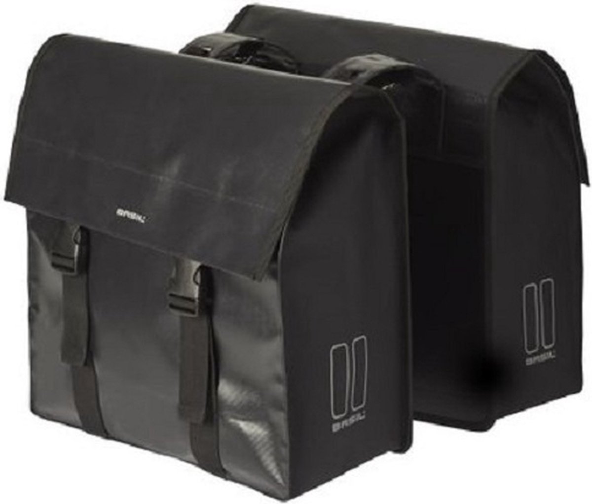 Basil Dubbele Fietstas Urban Load Mik 48-53l - Black/black - Zwart