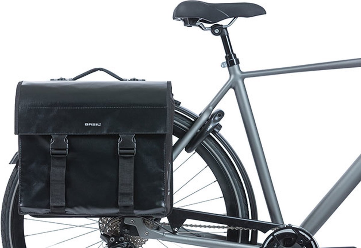 Basil Dubbele Fietstas Urban Load Mik 48-53l - Black/black - Zwart