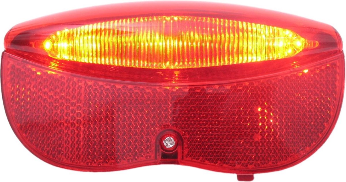 Dragerachterlicht Edge City Luxe - 3 Leds Inclusief Batterijen - 80mm