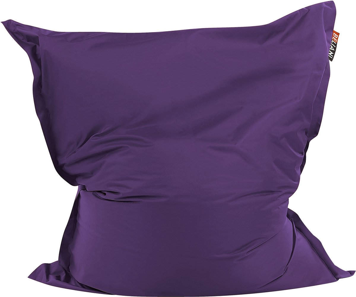 Beliani Bean Bag Big Zitzak Polyester 140 X 180 Cm - Púrpura