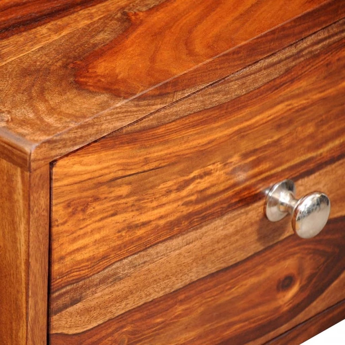 Vidaxl Nachtkastje Met 1 Lade 55 Cm Massief Sheeshamhout - Bruin