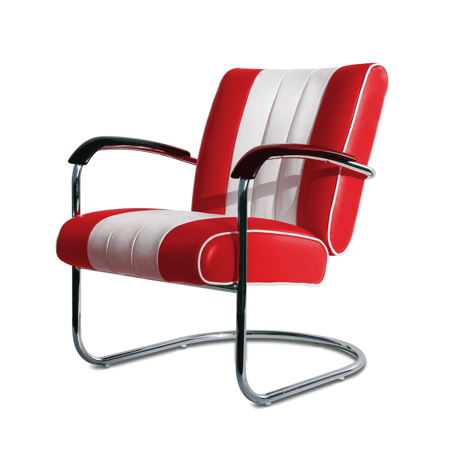 Bel Air Retro Loungestoel Lc-01 - Rood