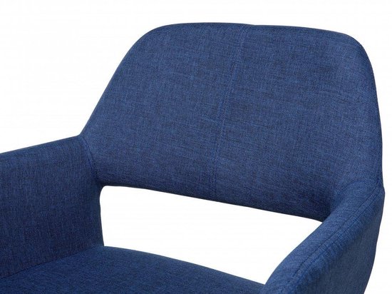 Beliani Chicago Eetkamerstoel Set Van 2 Polyester 56 X 44 Cm - Blauw