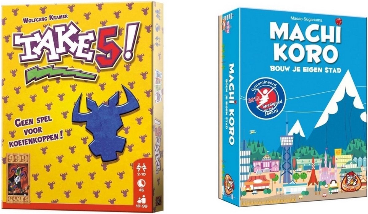 999Games Spellenbundel - Kaartspellen - 2 Stuks - Take 5! & Machi Koro Basisspel