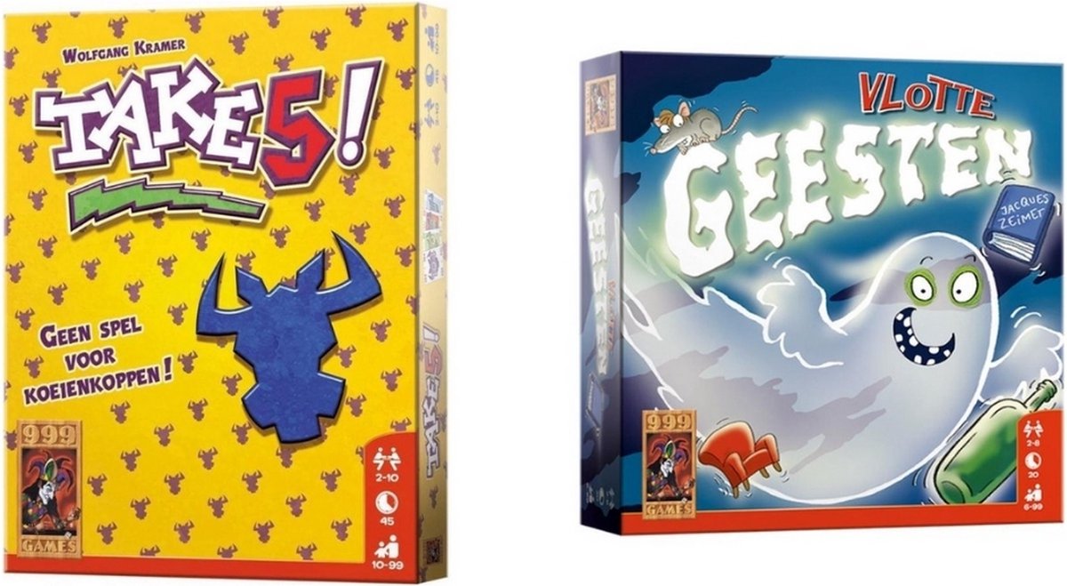 999Games Spellenbundel - Kaartspellen - 2 Stuks - Take 5! & Vlotte Geesten