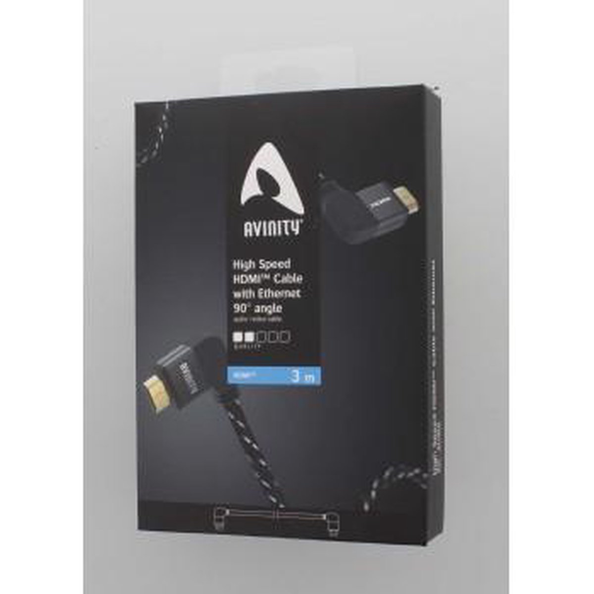 Avinity Hdmi Kabel Met Ethernet 90°conn - Zwart