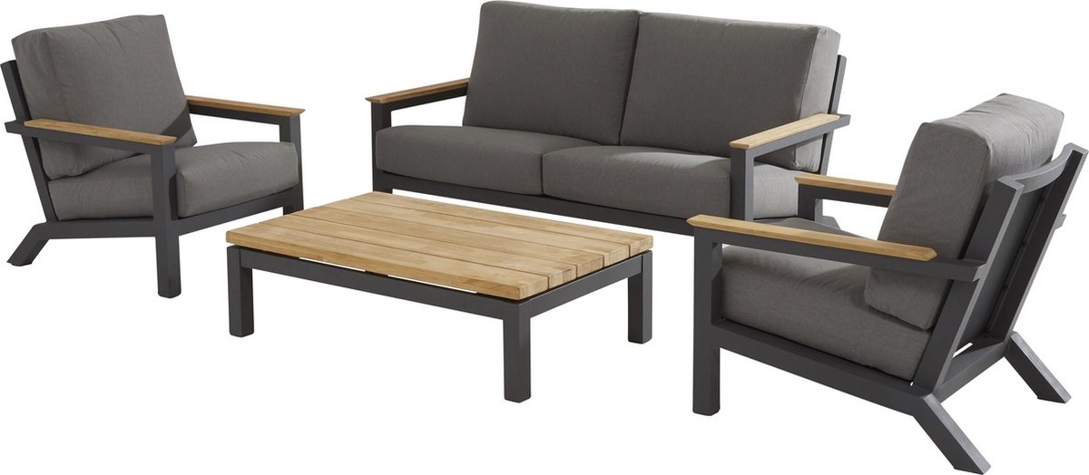 4 Seasons Outdoor 4 Seasons Capitol Loungeset - 4 Delig - Grijs