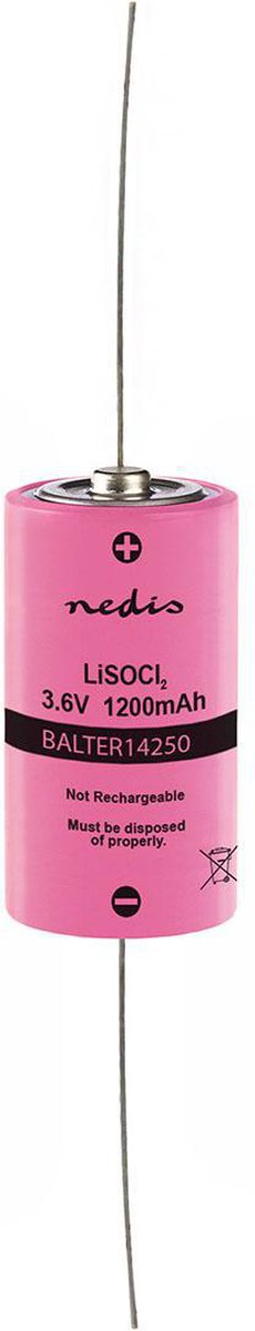 Nedis Lithiumthionylchloride-batterij Er14250 - Balter14250a - - Roze