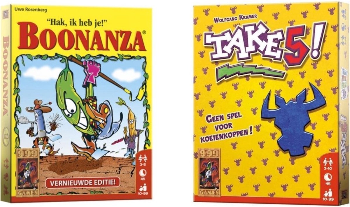 999Games Spellenbundel - Kaartspellen - 2 Stuks - Boonanza & Take 5!