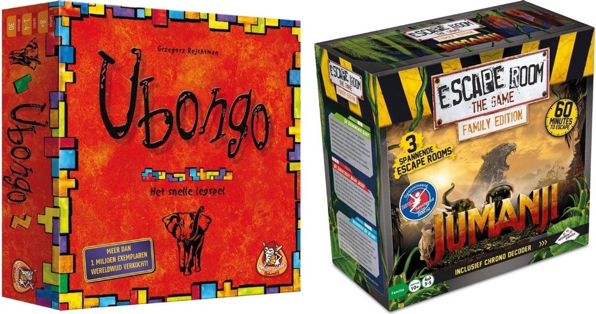 Spellenbundel - Bordspel - 2 Stuks - Ubongo & Escape Room Jumanji