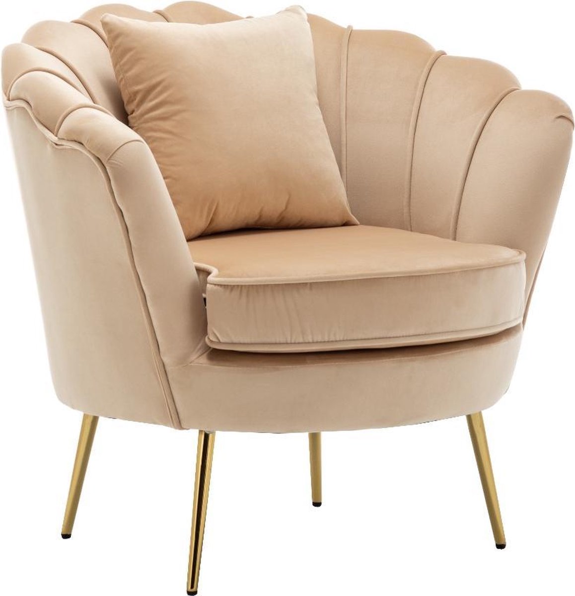 Lizzely Garden & Living Fauteuil Zitbank 1 Persoons Belle Zand Bankje (Voorbestelling) - Beige