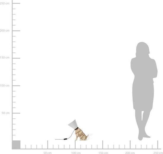 Beliani Isna Tafellamp Multiplex 21 X 21 Cm - Bruin