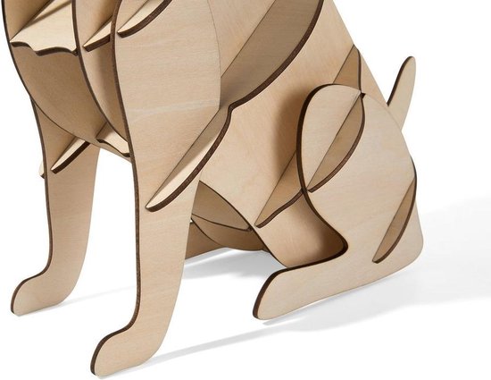 Beliani Isna Tafellamp Multiplex 21 X 21 Cm - Bruin