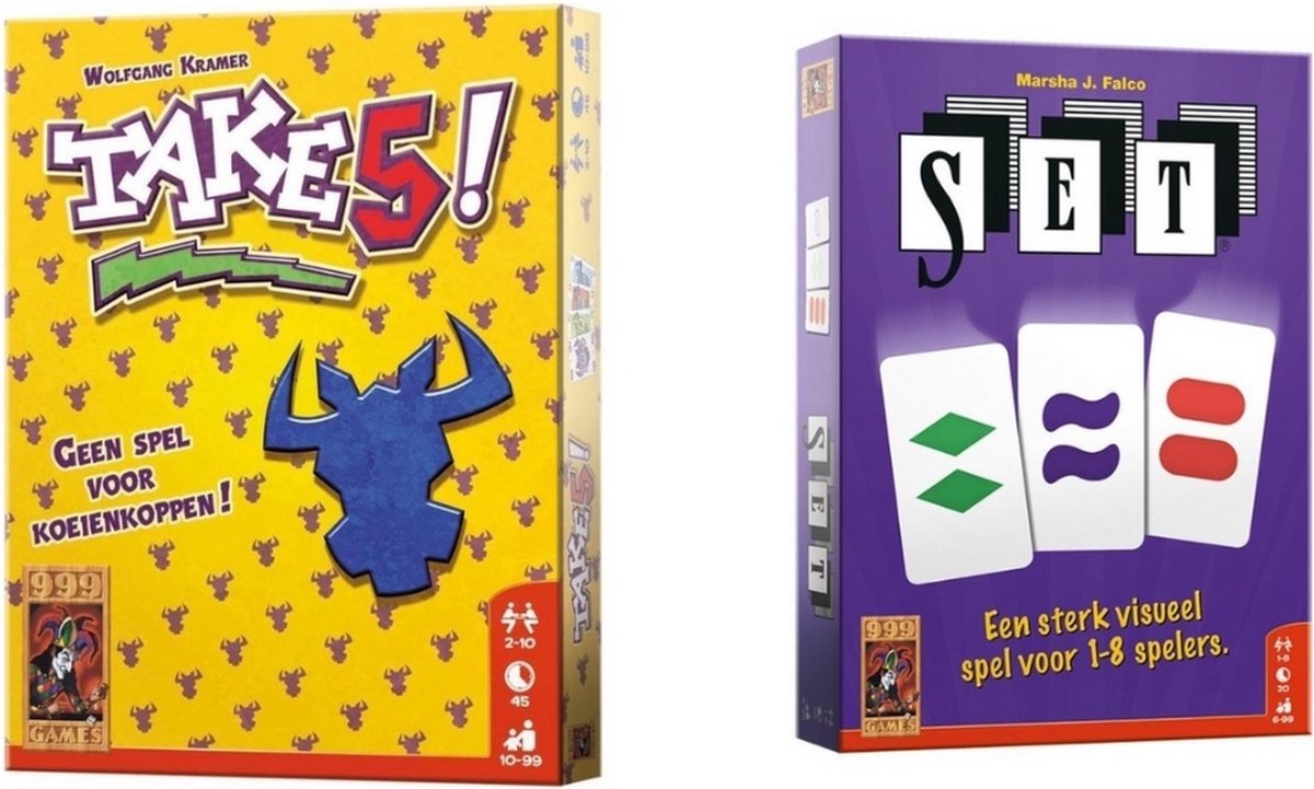 999Games Spellenbundel - Kaartspellen - 2 Stuks - Take 5! & Set!