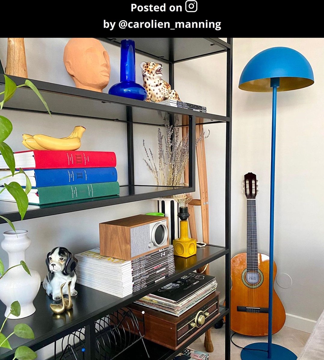 Siemon Vloerlamp--ø35-1xe27-40w-staal - Blauw