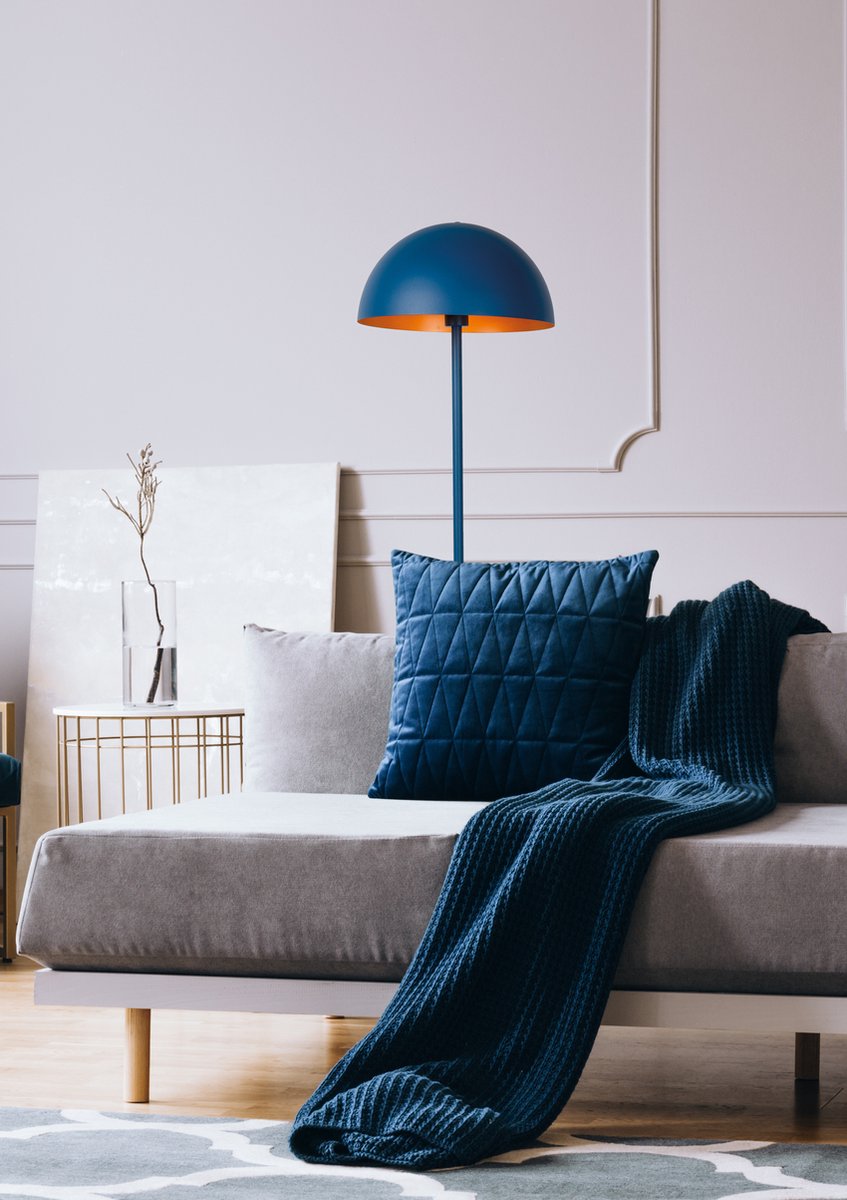 Siemon Vloerlamp--ø35-1xe27-40w-staal - Blauw